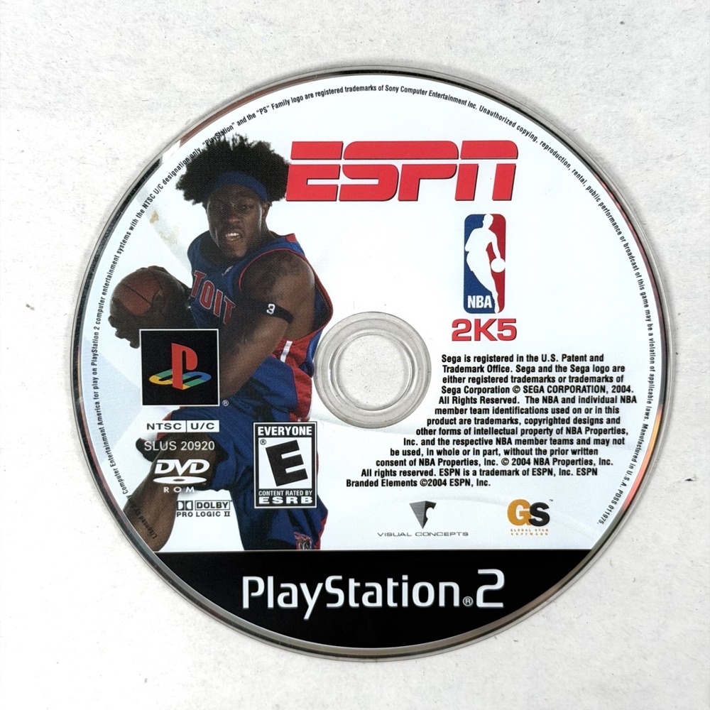 ESPN NBA 2K5 Sony Playstation 2 PS2 Game Disc Only / Free Shipping